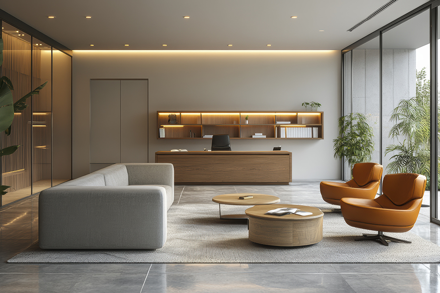 Modern interior design in Nashik showcasing 2025 trends.