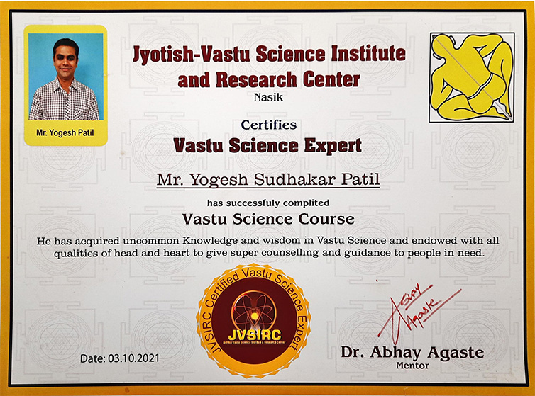 Vastushastra Certificate